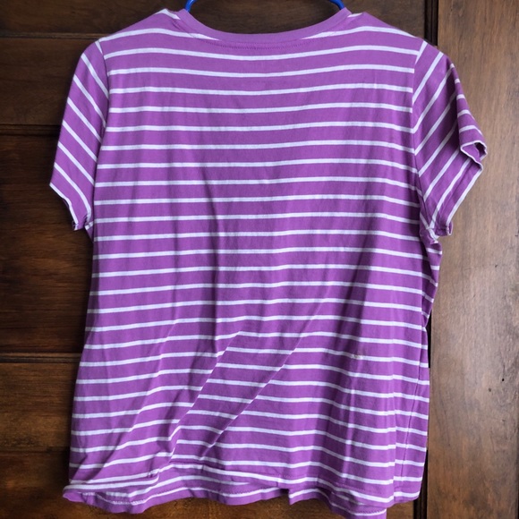 Stripes polo v neck t shirt - Picture 2 of 3